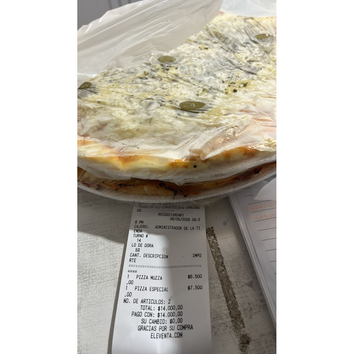 PIZZA PREHORNEADA MUZZA