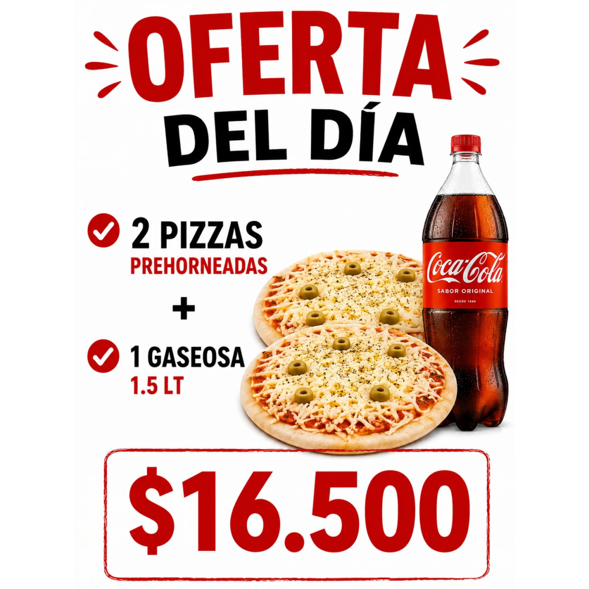 PIZZA PREHORNEADA MUZZA